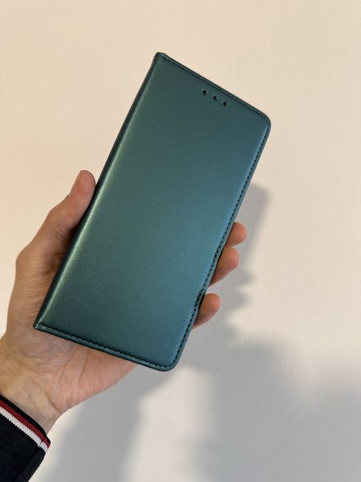 Etui z klapką zamykane ciemna zieleń do XIAOMI REDMI 15C 4G / 5G
