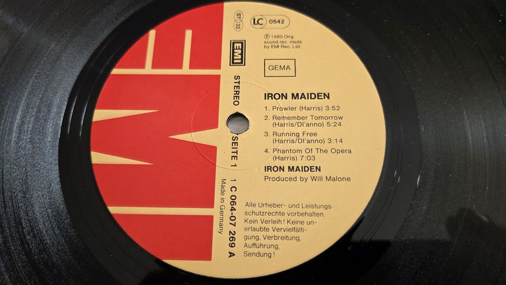 Iron Maiden Iron Maiden LP EMI Electrola 1PRESS 1980