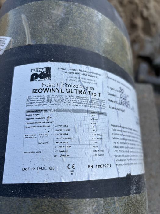 Folia PVC do izolacji fundamentów 30 m