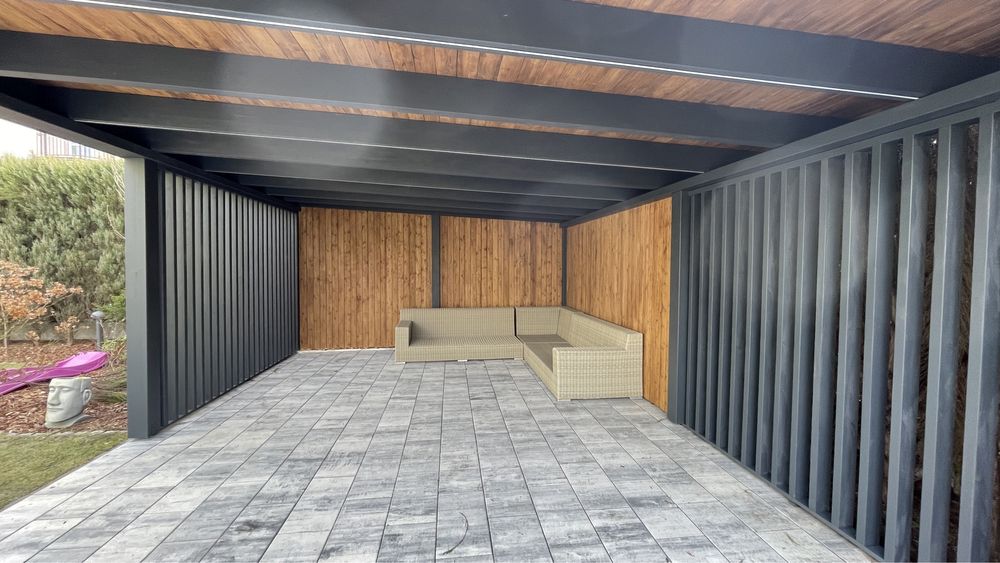 Altana ogrodowa nowoczesna solidna zadaszenie