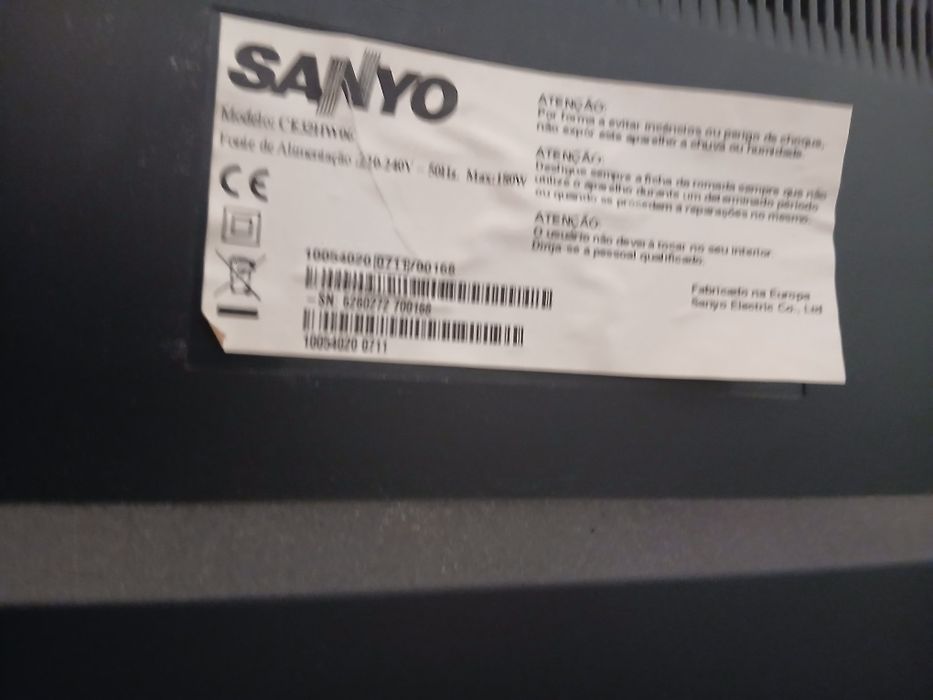 Televisão Sanyo como nova
