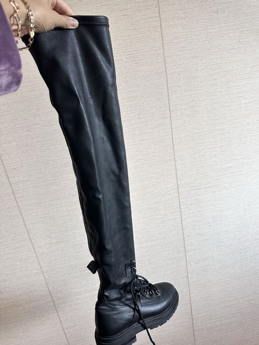 Продаю высокие кожаные сапоги чулки