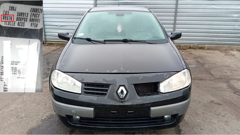Tylko Części RENAULT MEGANE II PHI 1.6 16V K4M760 113KM 83kW HB 3D 02r–06r Lakier NV676