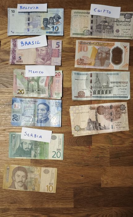 Várias notas do mundo