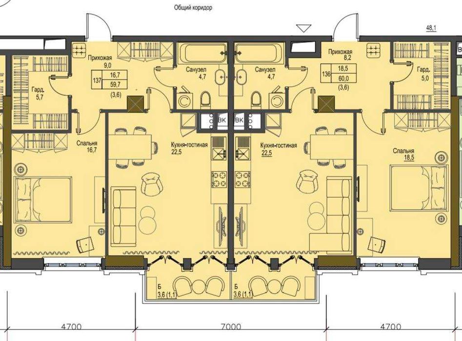 2-кімнатна квартира за адресою (площа 120 м²) - Atlanta.ua - фото 5