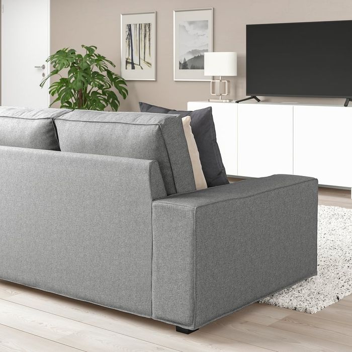 Sofá 3 Lugares IKEA KIVIK Tecido Vermelho