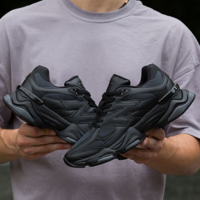 Кросівки New Balance 9060 Triple Black Leather premium