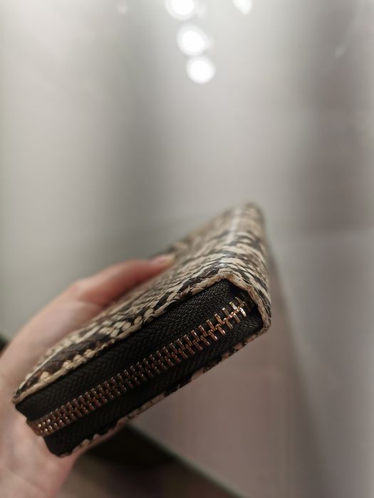 Portfel Tous duży print węża czarny brązowy vintage