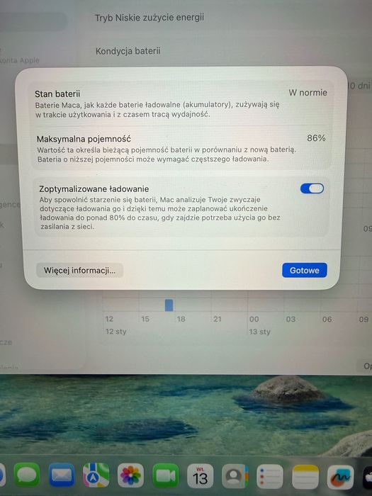 MacBook Air 13"/ M1/256GB/8GB/Space Gray/Oklejony folią/Gdańsk