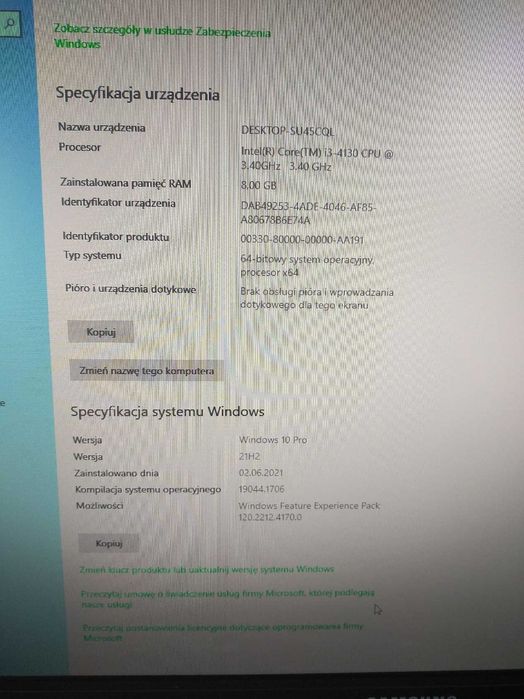 Sprzedam komputer stacjonarny + monitor