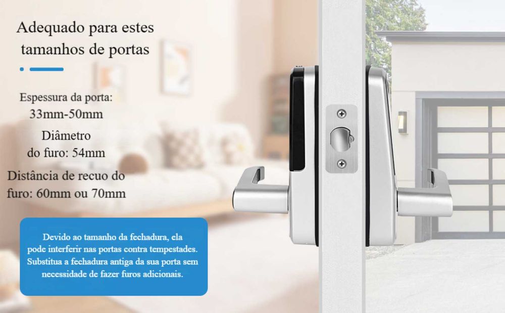 Fechadura Inteligente ‼️ TTLock ‼️WiFi ‼️ Biométrica ‼️IP65 ‼️c/ App