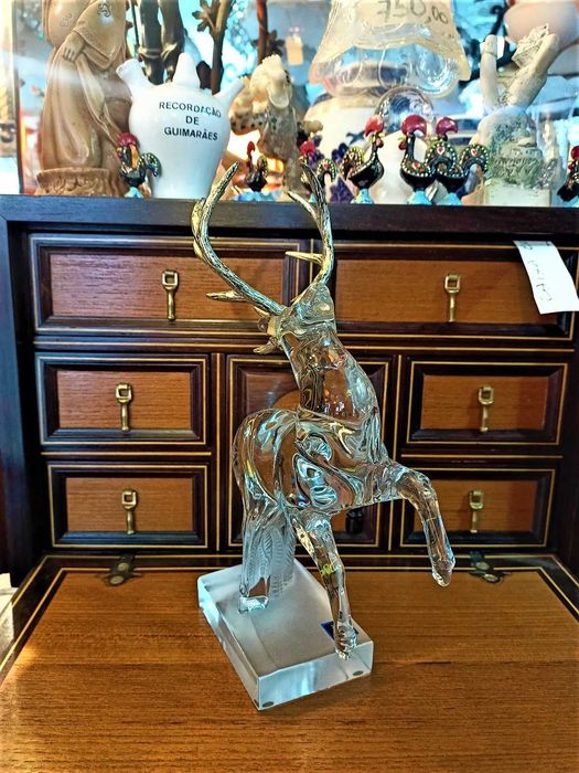 Figura Veado Cristal Sévres
