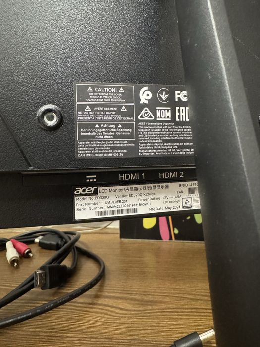 Монітор Acer Acer ED320QX2biipx