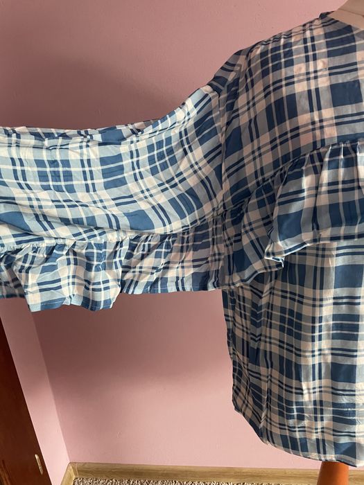 Koszula w kratkę z falbankami 42/44/46