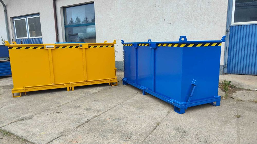 Kontener z Otwieranym Dnem PMDB 2000 (2000L) Na Wózek i Paleciak