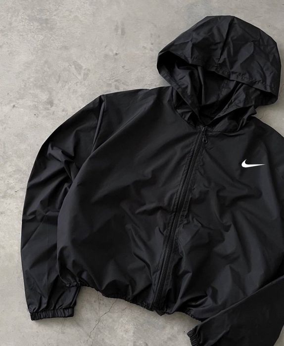 Вітровка Nike! Чорна жіноча кофта найк з капюшоном