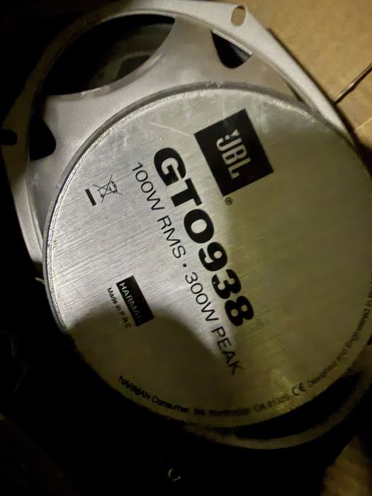 Colunas JBL GTO938 6x9” 100W RMS / 300W Peak — Nunca usadas