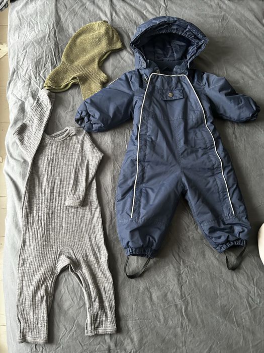 Kombinezon czapka i body merino