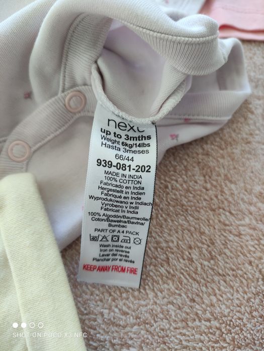 Zestaw paczka ubranek dla dziewczynki rozmiar 62