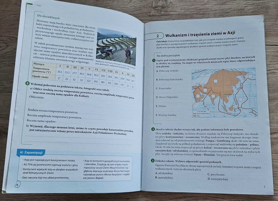 Zeszyt ćwiczeń 8 Planeta Nowa geografia Nowa Era