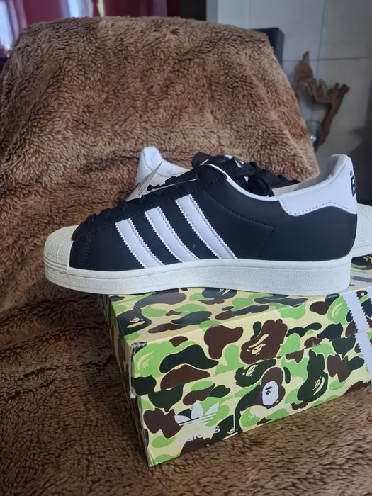 BAPE Bapesta adidas Superstar 42 – czarne/białe