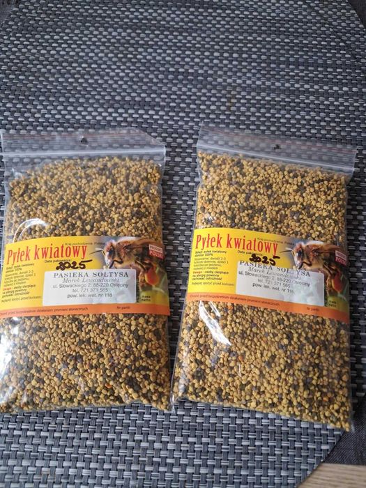 Tegoroczny pyłek kwiatowy z własnej pasieki