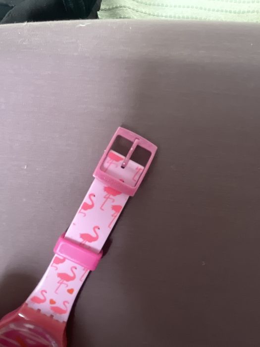 zegarek swatch dziecięcy flamingi