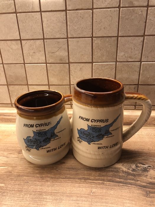 2 пивных бокала. Кипр. Керамика.
