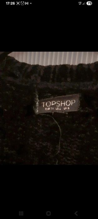 #Topshop sweter czarny bukłak ciepły  milutki oversize