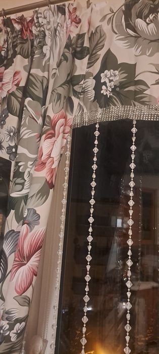 Firanki koralikowe ze zasłonkami