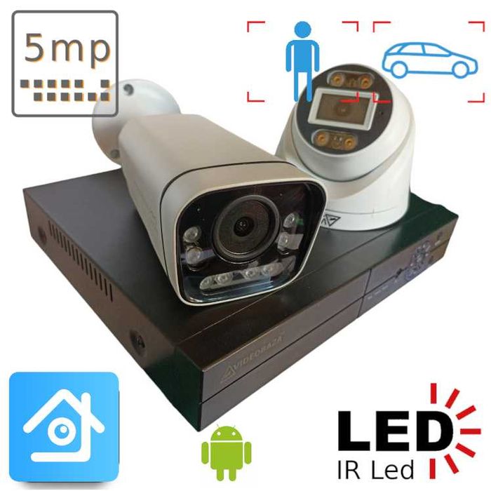 Акция! Полная комплектация видеонаблюдения на 4 камеры Full HD 2 Mpix