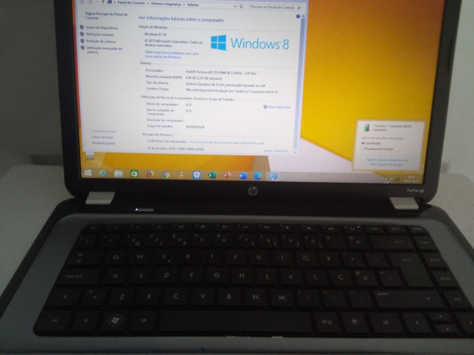 Portátil HP G6 a funcionar