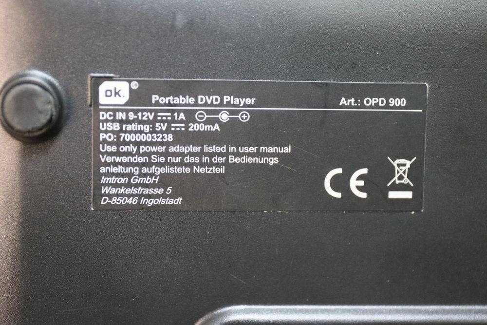 OK . opd 900  Portable  DVD  player