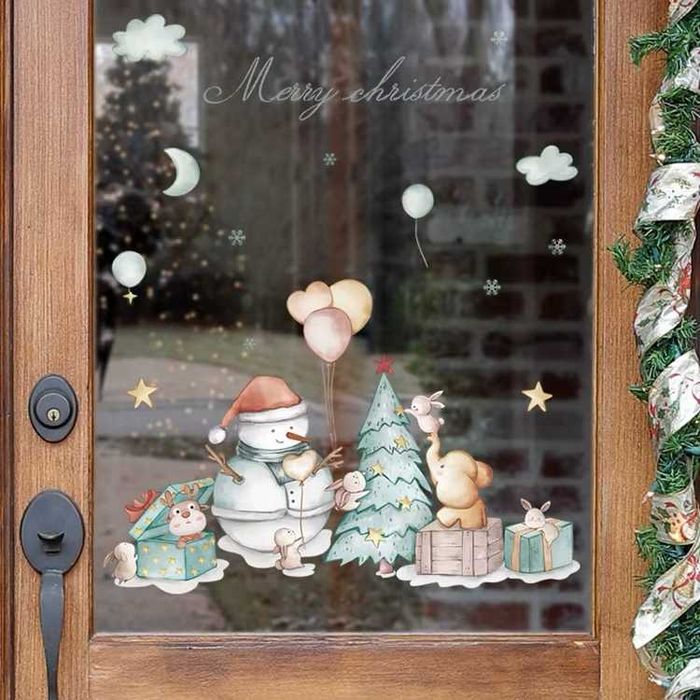 Новорічна наклейка на стіну