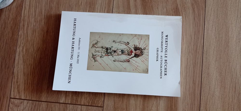 Hartung &Hartung Monachium katalog aukcyjny manuskrypty grafika