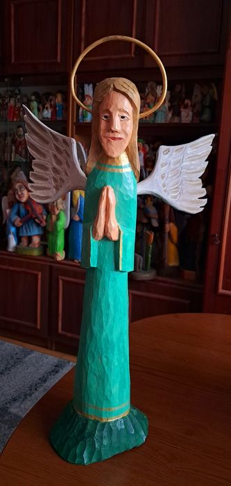 Anioł rzeźba ludowa