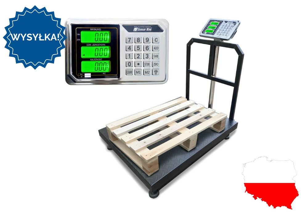 Waga magazynowa do ważenia półpalet 60x80cm przemysłowa na magazyn