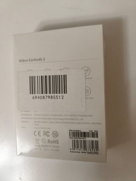 Навушники TWS Xiaomi Mibro Earbuds 2 Black з ENC