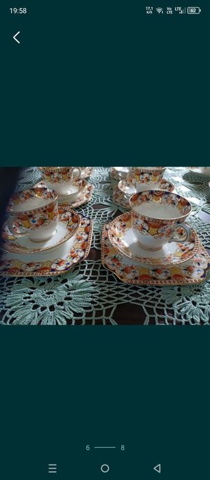 Trio angielska porcelana