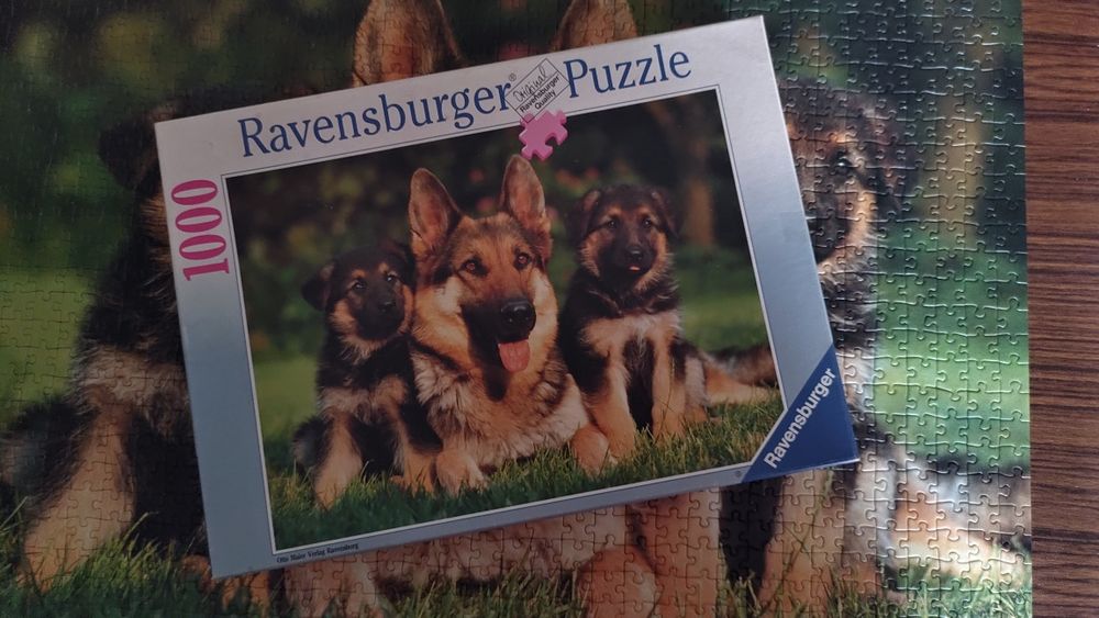 Puzzle 1000 sztPsy.Ravensburger kompletne
