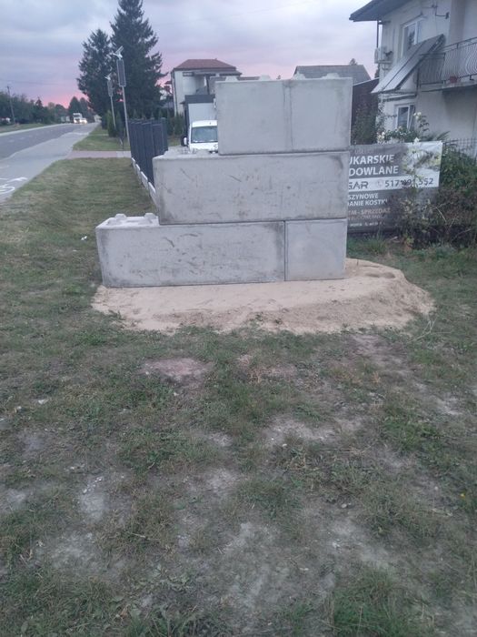 LEGO bloki betonowe, mur oporowy