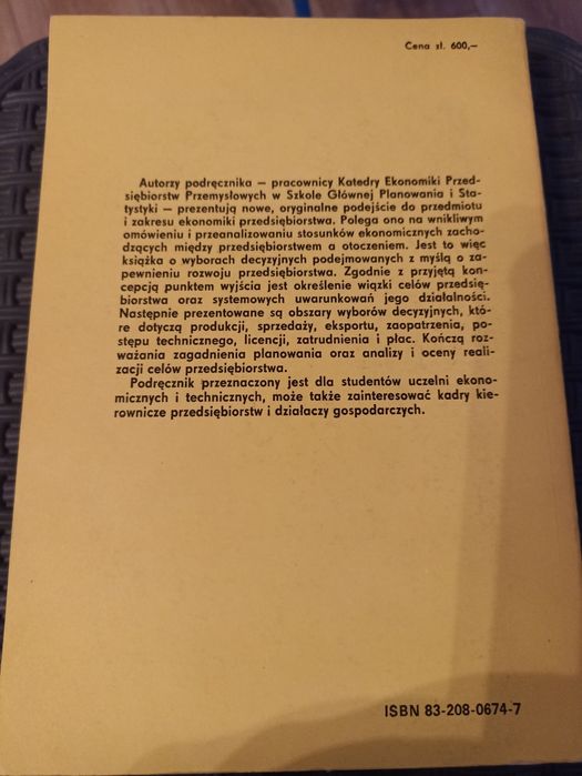Książka "Ekonomika Przedsiębiorstwa Przemysłowego"