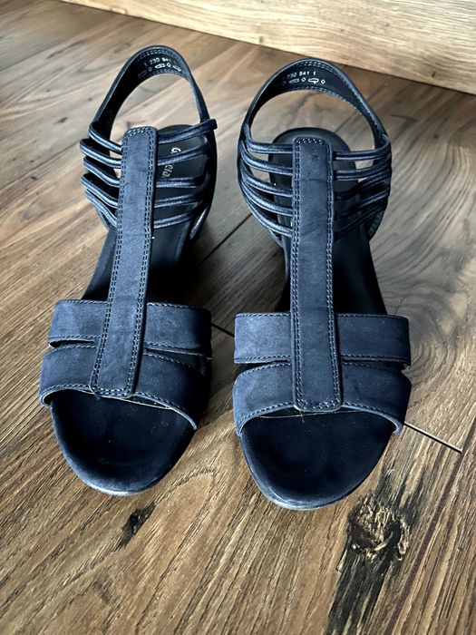 Sandały granatowa 38 - damskie