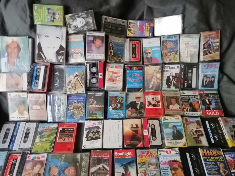 duzy zestaw kaset magnetofonowych mix kasety audio