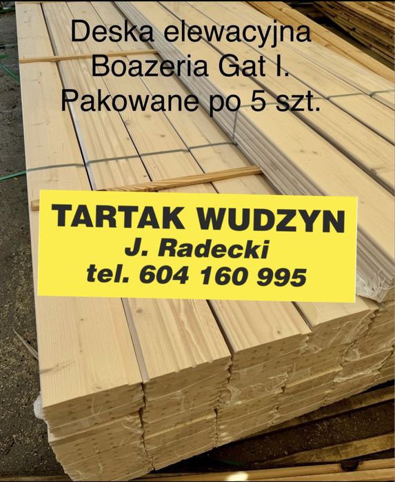 Podbitka boazeria 1 klasa deska elewacyjna świerk skandynawski