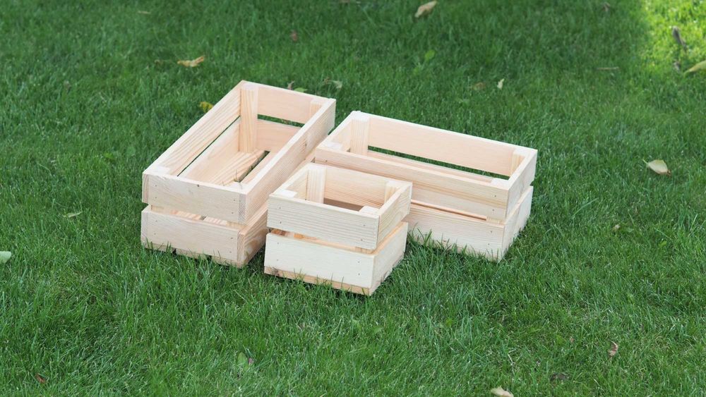 Skrzynka drewniana doniczka 16x16x12