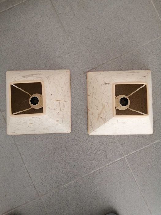 Conjunto de 2 Abajour Rectangulares 20x20x14