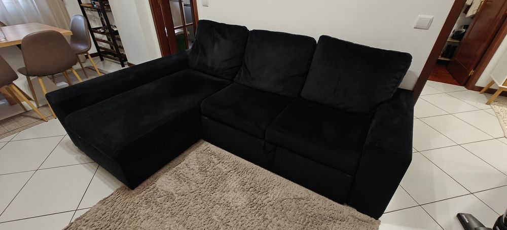 Sofá cama chaise longue esquerdo  de 3 lugares
