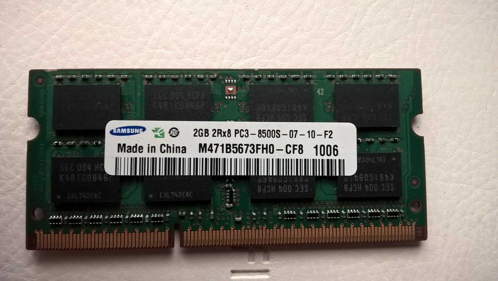 Оперативная память для ноутбука 2GB 4GB 8GB