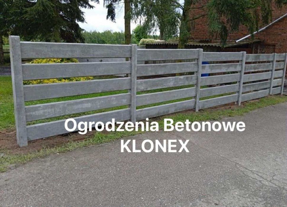 Ogrodzenia betonowe Producent KLONEX Pomiar Wycena gratis !